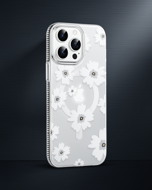 Joko Apple İphone 15 Pro Max Floral Magsafe Kapak - Beyaz