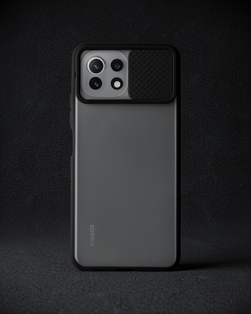Xiaomi Mi 11 Lite Kılıf Palm Buzlu Kamera Sürgülü Silikon - Siyah