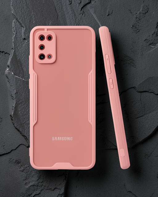 Samsung Galaxy A02s Kılıf Platin Silikon - Pembe