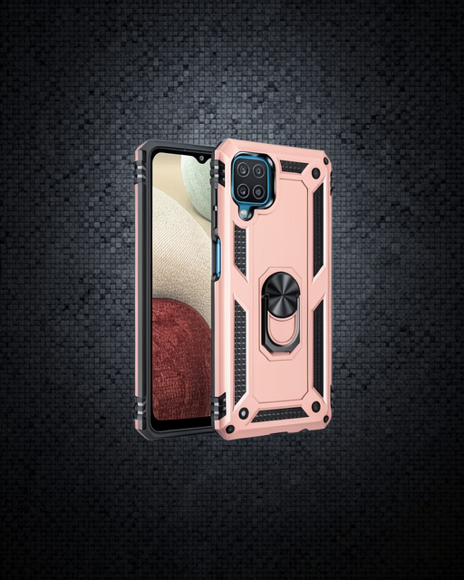 Samsung Galaxy A22 Kılıf Sofya Yüzüklü Silikon Kapak - Rose