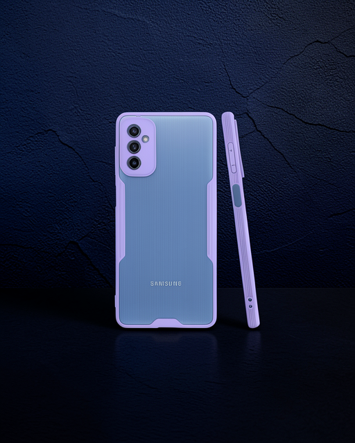 Samsung Galaxy M52 5g Kılıf Platin Silikon - Lila