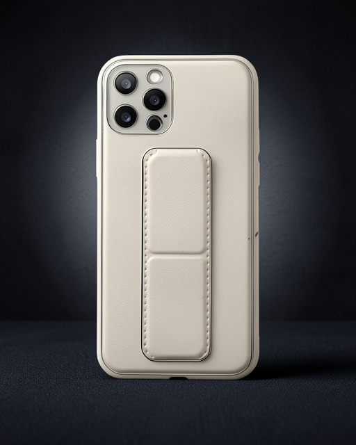 Apple İphone 12 Pro Kılıf Coco Deri Standlı Kapak - Beyaz
