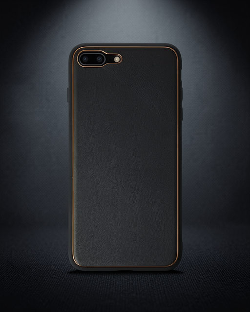 Apple İphone 7 Plus Kılıf Coco Deri Silikon Kapak - Siyah