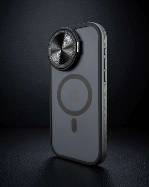 Apple İphone 14 Pro Max Kılıf Teleskop Lens Magsafe Silikon Kapak - Siyah