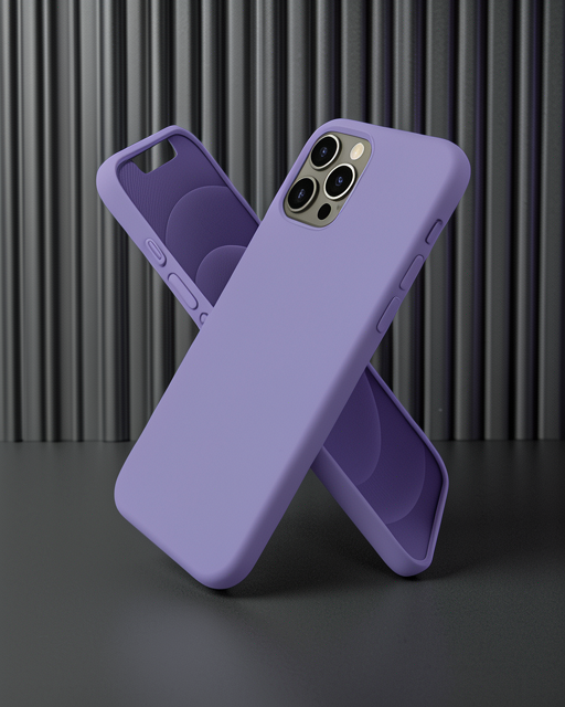 Apple İphone 12 Pro Max Kılıf First Silikon - Mor