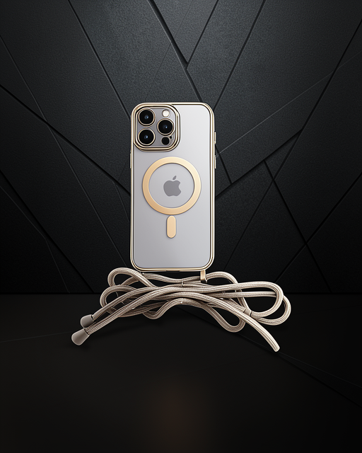 Apple İphone 12 Pro Max Kılıf Divo Lazer Askılı Magsafe Kapak - Gold