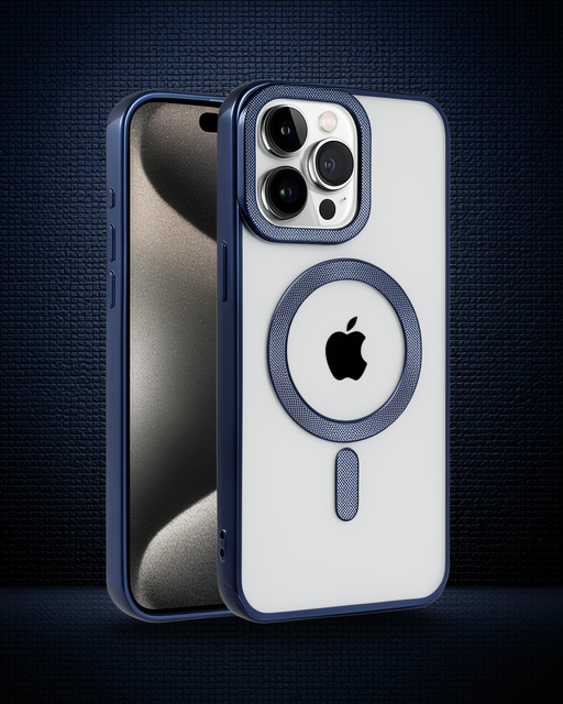 Apple İphone 15 Pro Kılıf Kronos Magsafe Kapak - Lacivert