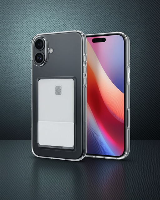 Apple İphone 16 Plus Kılıf Kart Şeffaf Silikon - Şeffaf