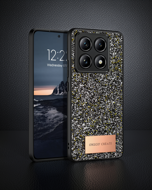 Onegif Xiaomi Mi 14t Pro Bright Simli Kapak - Gümüş