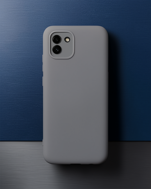 Samsung Galaxy A03 Kılıf Nano İçi Kadife Silikon - Gri