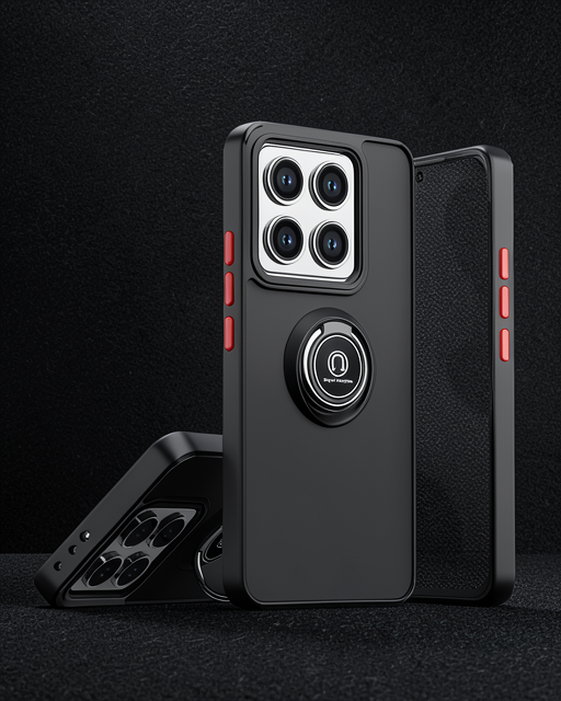 Xiaomi Mi 15 Pro Kılıf Montreal Yüzüklü Silikon Kapak - Siyah