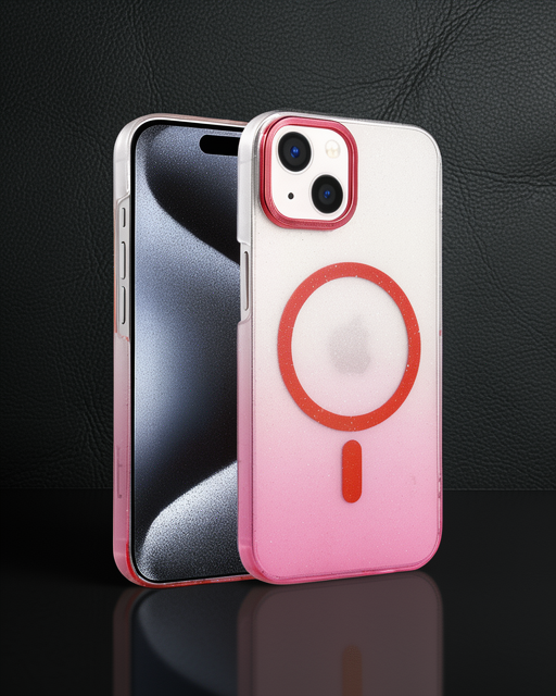 Apple İphone 15 Plus Glossy Magsafe Kapak - Pembe