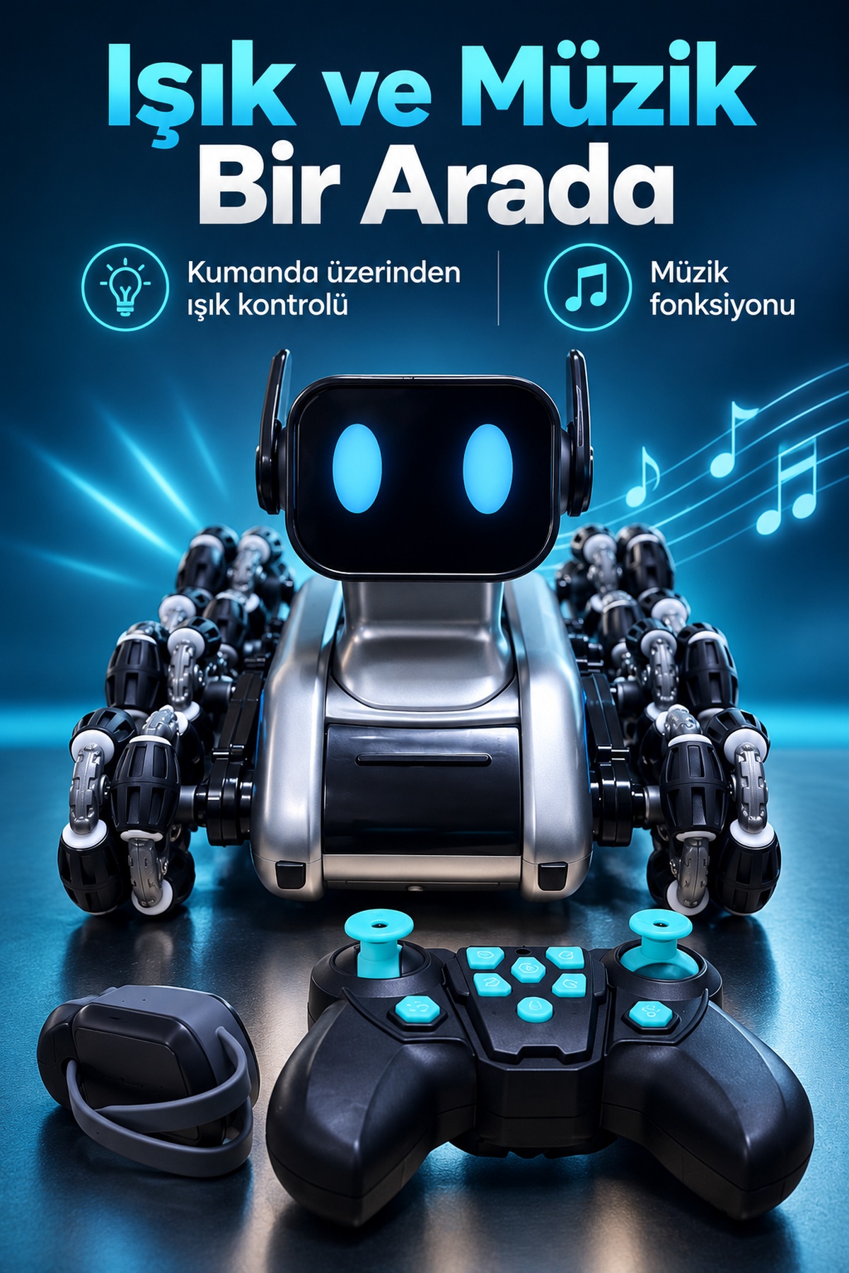 El Hareketleriyle Kontrol Edilen Kumandalı Robot Köpek