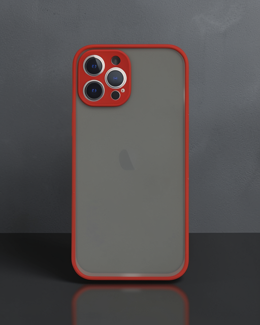 Apple İphone 12 Pro Max Kılıf Montreal Silikon Kapak - Kırmızı