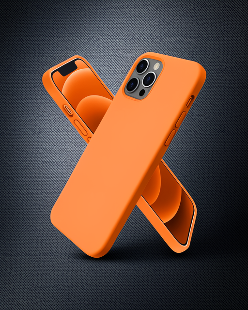 Apple İphone 12 Pro Max Kılıf First Silikon - Turuncu