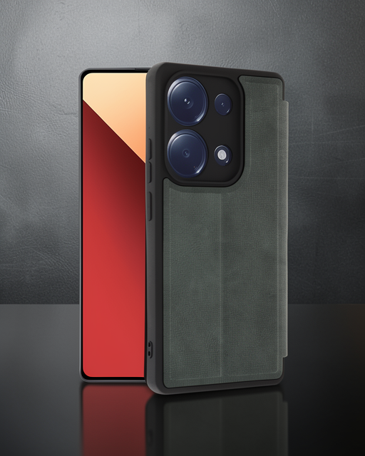 Xiaomi Redmi Note 13 Pro 4g Kılıf Flip Cover - Koyu Yeşil