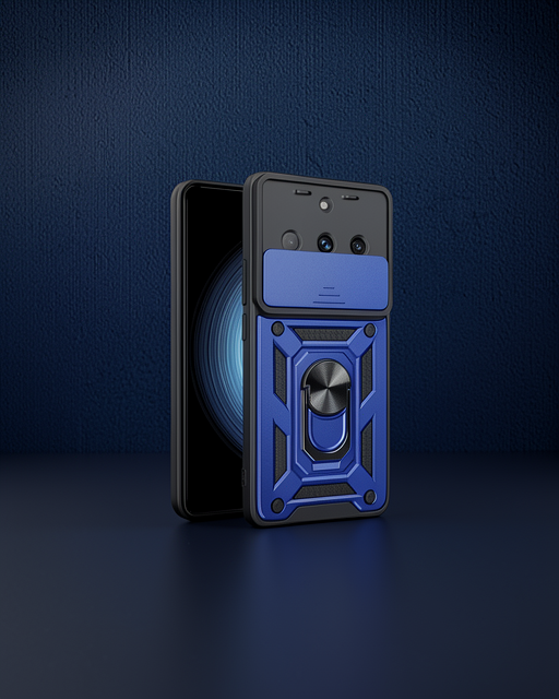Realme 11 Pro Kılıf Pars Lens Yüzüklü Silikon - Lacivert