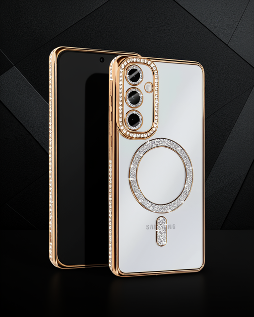 Samsung Galaxy S25 Edge Joke Simli Magneticsafe Kılıf - Gold