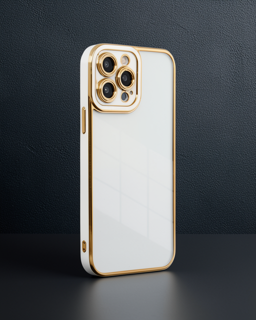 Apple İphone 13 Pro Max Kılıf Liva Lens Silikon - Beyaz