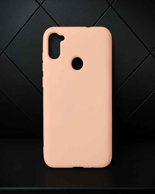 Samsung Galaxy A11 Kılıf Nano İçi Kadife Silikon - Pudra