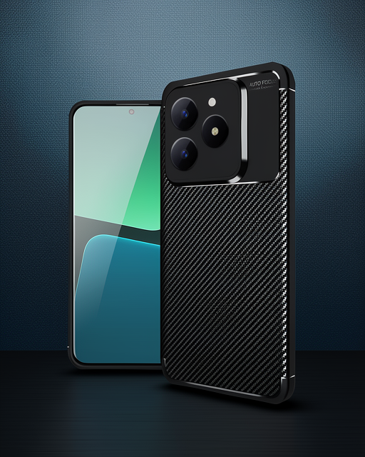 Realme C61 Kılıf Auto Focus Karbon Kapak - Siyah