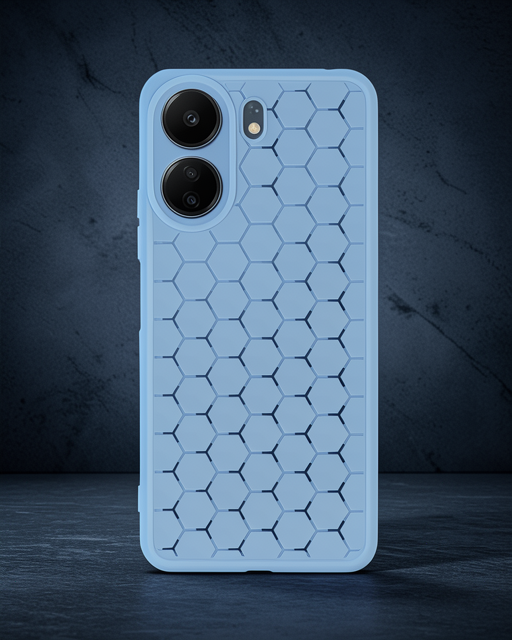 Xiaomi Redmi 13c Kılıf Petek Silikon Kapak - Mavi