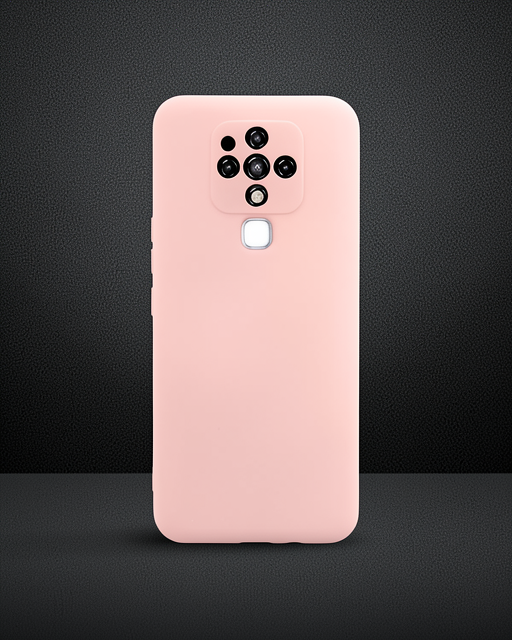 Tecno Camon 16 Kılıf Nano İçi Kadife Silikon - Pudra