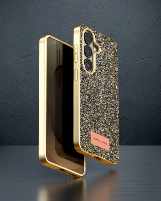 Onegif Samsung Galaxy S26 Plus Bright Simli Kapak - Gold