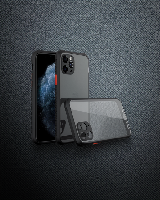 Apple İphone 11 Pro Kılıf Miami Şeffaf Silikon - Siyah