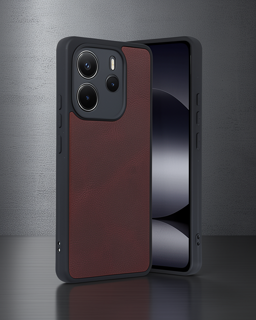 Xiaomi Redmi Note 14 4g Kılıf Aras Deri Kapak - Bordo