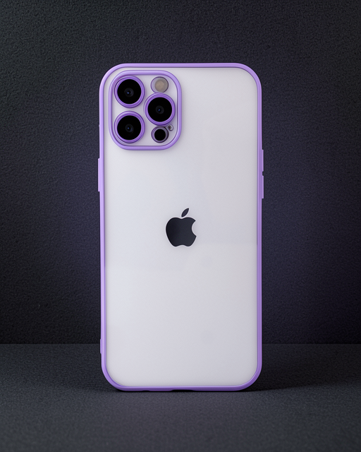 Apple İphone 12 Pro Max Kılıf Razer Lensli Silikon - Mor