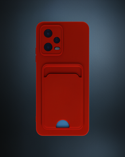 Xiaomi Redmi Note 12 4g Kılıf Kelvin Kartvizitli Silikon - Kırmızı