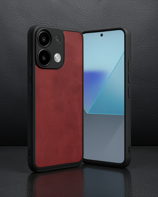 Xiaomi Redmi Note 13 Pro 5g Kılıf Aras Deri Kapak - Kırmızı