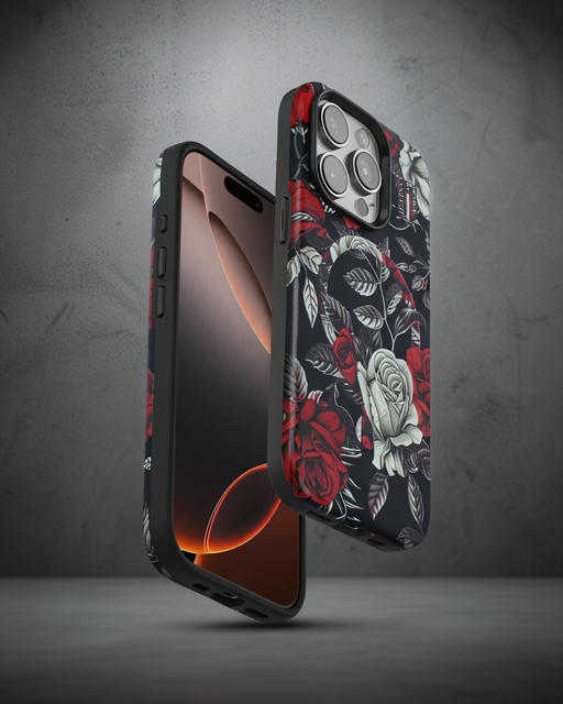 Onegif Apple İphone 15 Pro Max Flower Series Magsafe Kapak - Siyah