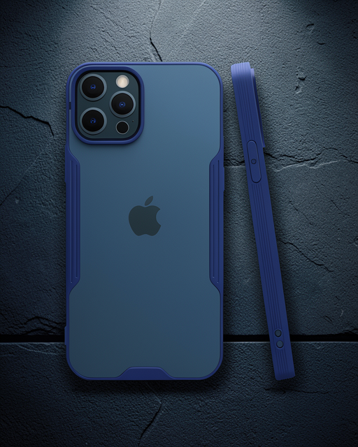 Apple İphone 12 Pro Max Kılıf Platin Silikon - Lacivert