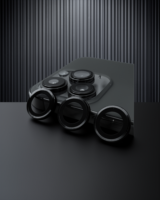 Apple İphone 14 Pro Max Raze Metal Kamera Lens - Siyah