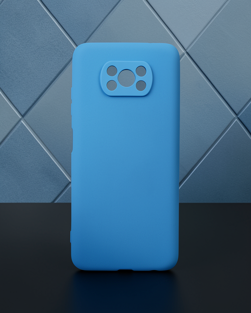 Xiaomi Pocophone X3 Kılıf Nano İçi Kadife Silikon - Mavi