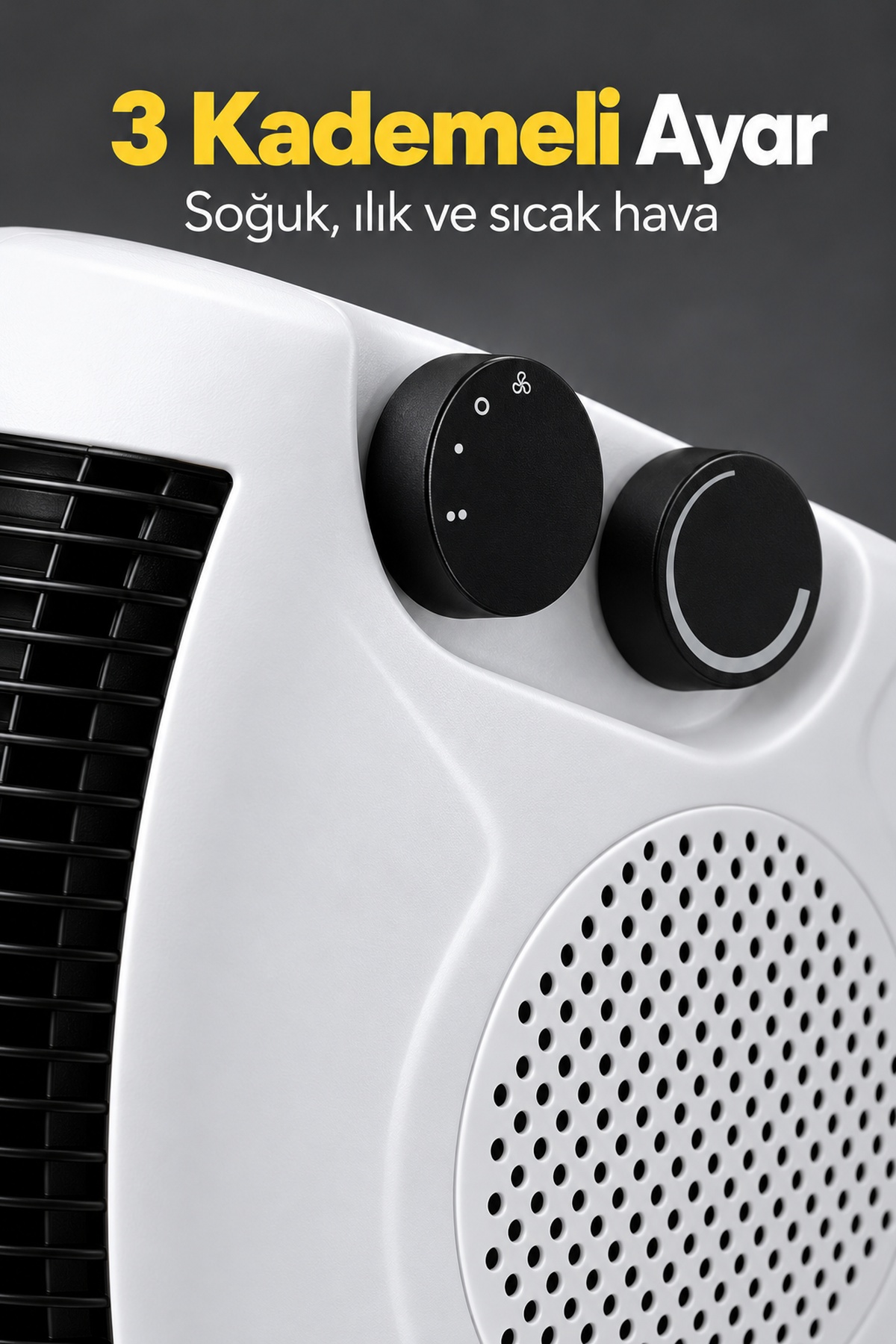 Elektrikli Fanlı Isıtıcı Termostatlı Yatay ve Dikey Kullanım