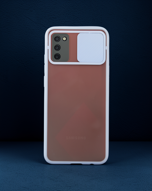 Samsung Galaxy A03s Kılıf Palm Buzlu Kamera Sürgülü Silikon - Lila