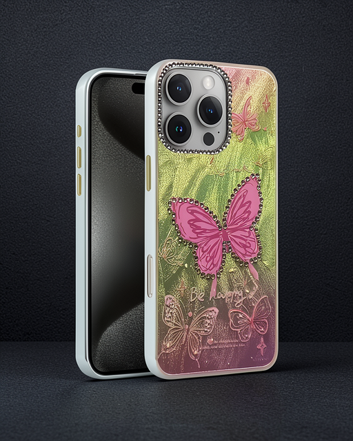 Apple İphone 16 Pro Max Kılıf Blade Aynalı Desenli Kapak - Desen 5