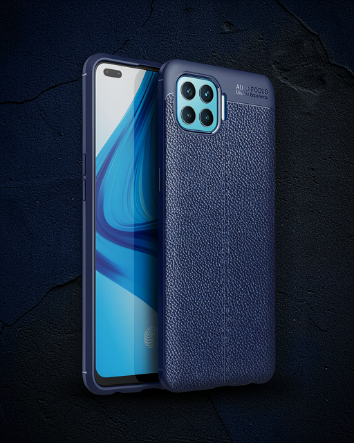 Oppo Reno 4 Lite Kılıf Auto Focus Kapak - Lacivert
