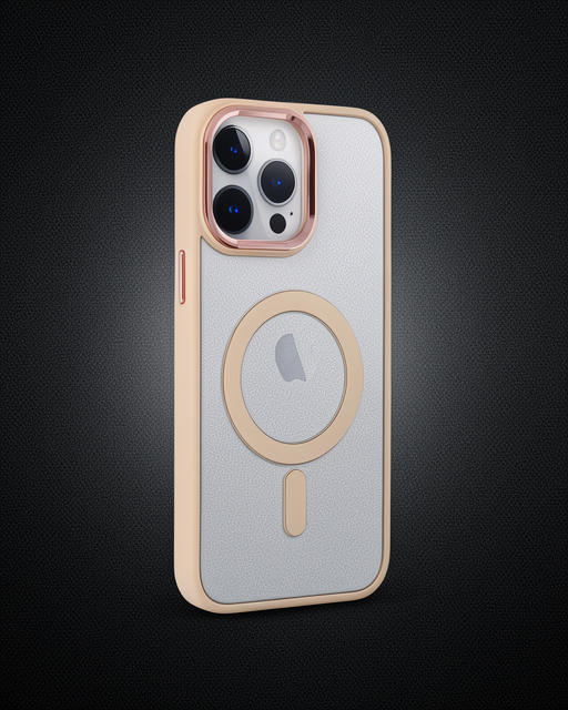 Apple İphone 14 Pro Max Kılıf Room Magneticsafe Silikon - Pudra