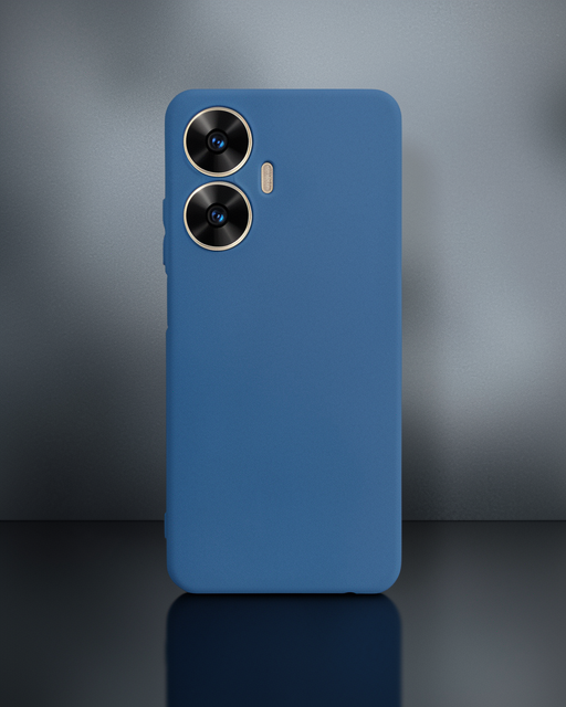 Realme C55 Kılıf First Silikon - Mavi