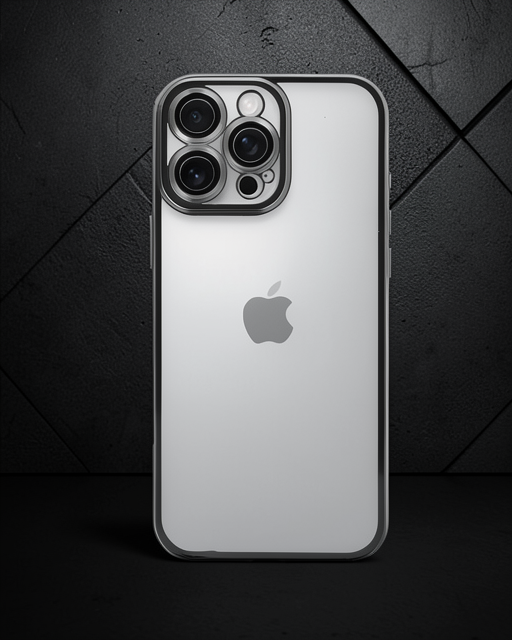 Apple İphone 16 Pro Max Kılıf Razer Lensli Silikon - Titanyum Gri