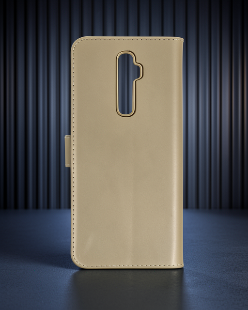 Oppo Reno 2z Kılıf Trend S Plus Kapaklı Kılıf - Gold