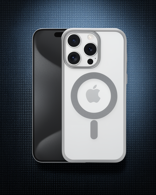 Apple İphone 15 Pro Kılıf Erozi Magsafe Kapak - Gümüş