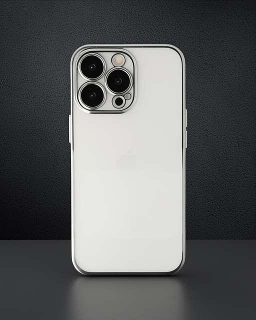 Apple İphone 14 Pro Kılıf Razer Lensli Silikon - Gümüş