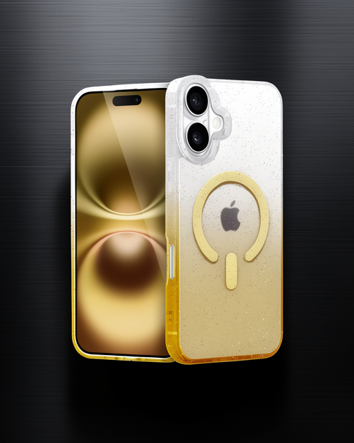 Apple İphone 16 Pummel Shiny Magsafe Kapak - Gold