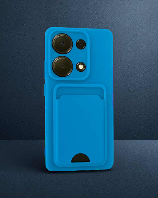 Xiaomi Redmi Note 13 Pro 4g Kılıf Kelvin Kartvizitli Silikon - Mavi