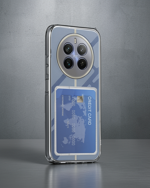 Realme 12 Pro Kılıf Kart Şeffaf Silikon - Şeffaf
